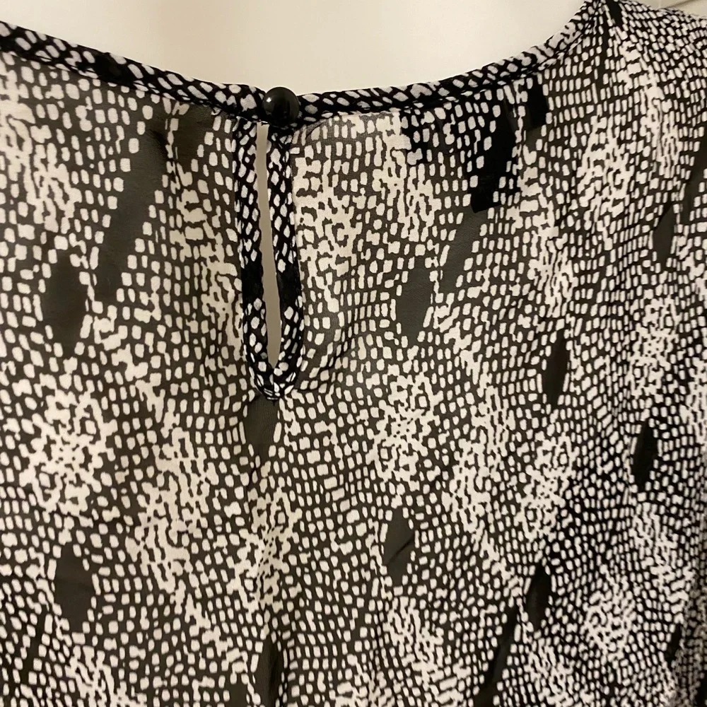 I.N. Studio Ombre Blouse Women SZ L White/Grey/Purple - Picture 8 of 10